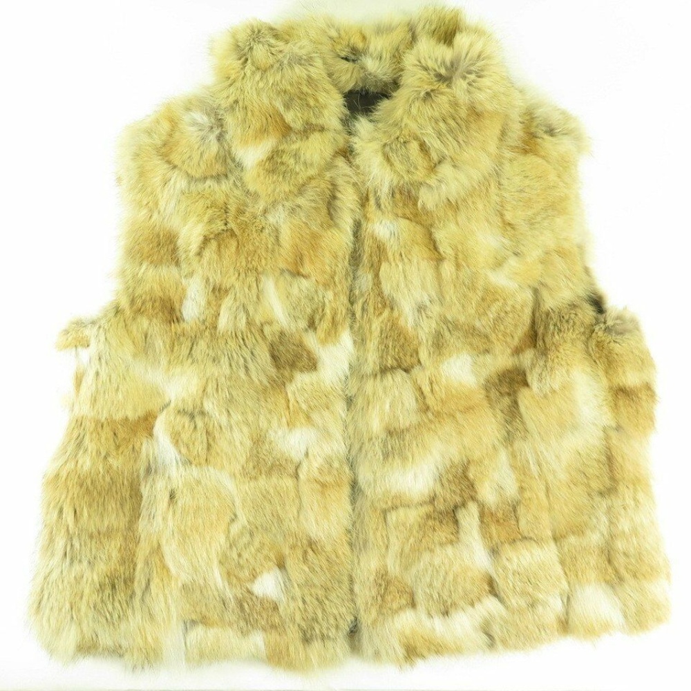 Vintage Feraud Paris Fox Fur Vest Womens XL Deadst